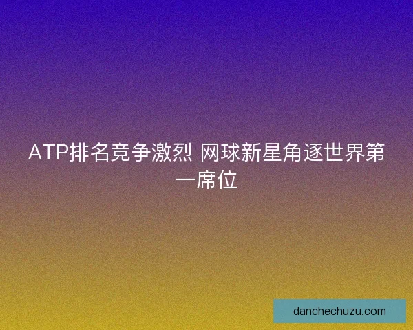 ATP排名竞争激烈 网球新星角逐世界第一席位