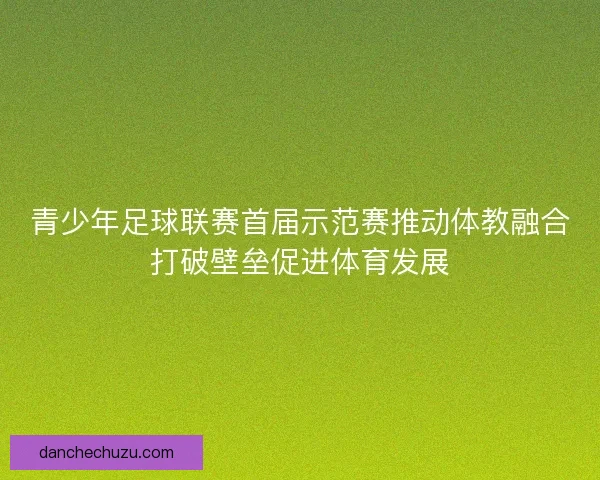 青少年足球联赛首届示范赛推动体教融合打破壁垒促进体育发展 青少年足球联赛首届示范赛推动体教融合打破壁垒促进体育发展